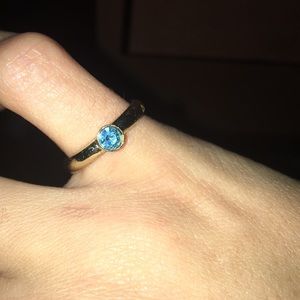 Blue diamond ring